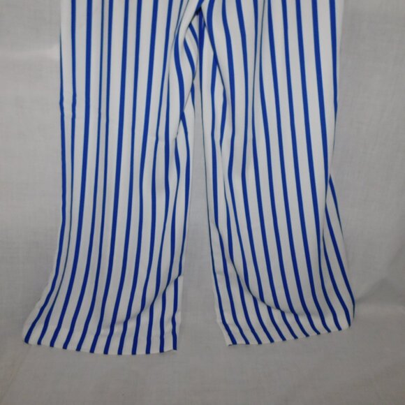 Lauren Ralph Lauren Womens 6 Blue White Striped Wide Leg Pant High Rise - Picture 16 of 16